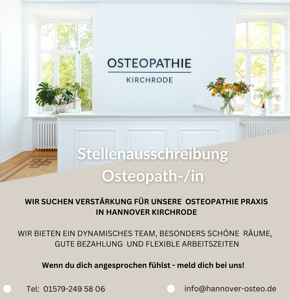 Osteopath*In Stellenanzeige